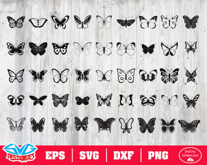 Butterfly Svg, Dxf, Eps, Png, Clipart, Silhouette and Cutfiles #2 - SVGDesignSets