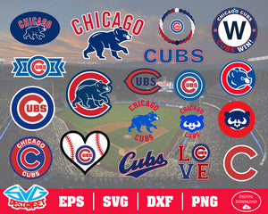 Chicago Cubs Team Svg, Dxf, Eps, Png, Clipart, Silhouette and Cutfiles - SVGDesignSets