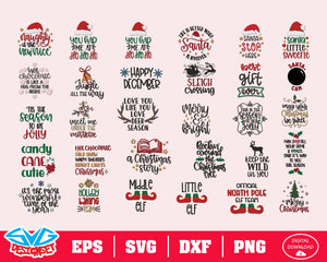Christmas Bundle Svg, Dxf, Eps, Png, Clipart, Silhouette and Cutfiles #7 - SVGDesignSets