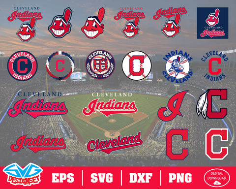 Cleveland Indians Team Svg, Dxf, Eps, Png, Clipart, Silhouette and Cutfiles - SVGDesignSets