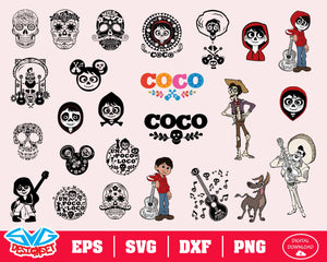 Coco Svg, Dxf, Eps, Png, Clipart, Silhouette and Cutfiles #1 - SVGDesignSets