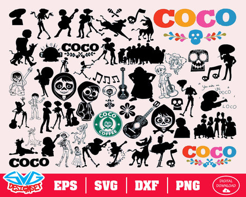 Coco Svg, Dxf, Eps, Png, Clipart, Silhouette and Cutfiles #2 - SVGDesignSets