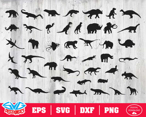 Dinosaur Svg, Dxf, Eps, Png, Clipart, Silhouette and Cutfiles #1 - SVGDesignSets
