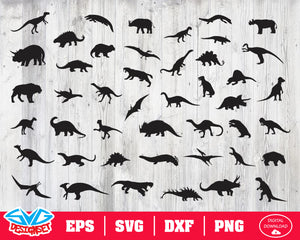 Dinosaur Svg, Dxf, Eps, Png, Clipart, Silhouette and Cutfiles #2 - SVGDesignSets