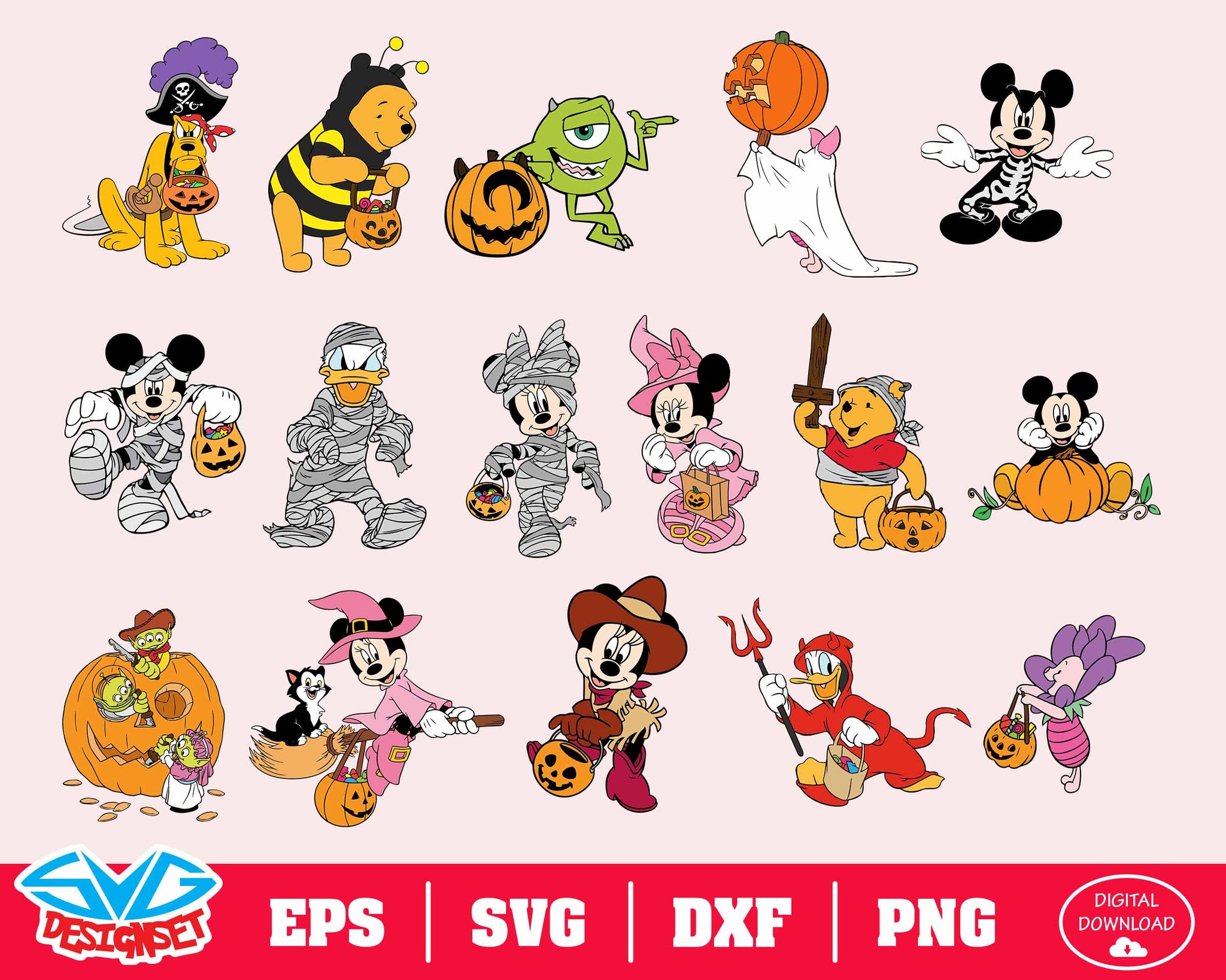 Disney Halloween Svg, Dxf, Eps, Png, Clipart, Silhouette and Cutfiles #4 - SVGDesignSets