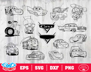 Disney cars Svg Dxf, Eps, Png, Clipar, Silhouette and Cutfiles #2 - SVGDesignSets