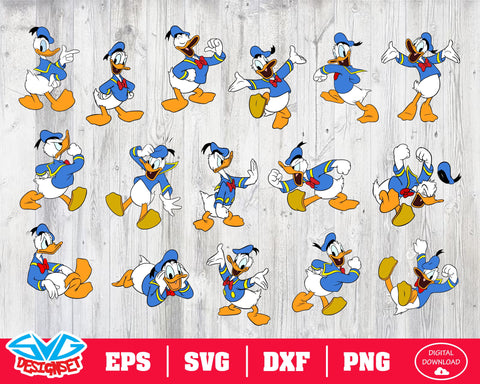 Donald Duck Svg, Dxf, Eps, Png, Clipart, Silhouette and Cutfiles #1 - SVGDesignSets