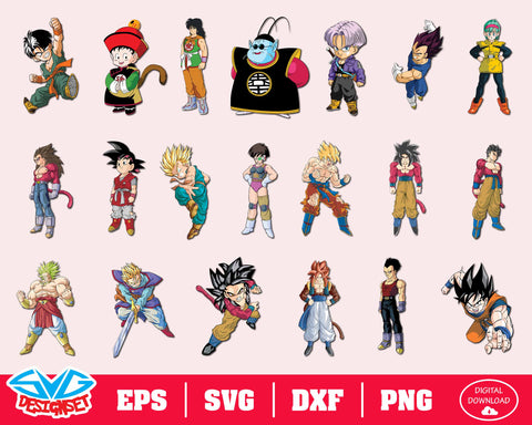 Dragon Ball Z Svg, Dxf, Eps, Png, Clipart, Silhouette and Cutfiles #3 - SVGDesignSets