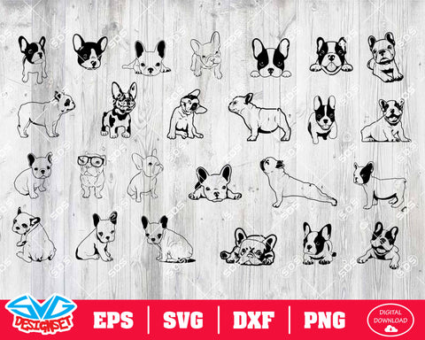 French Bulldog Svg, Dxf, Eps, Png, Clipart, Silhouette and Cutfiles - SVGDesignSets