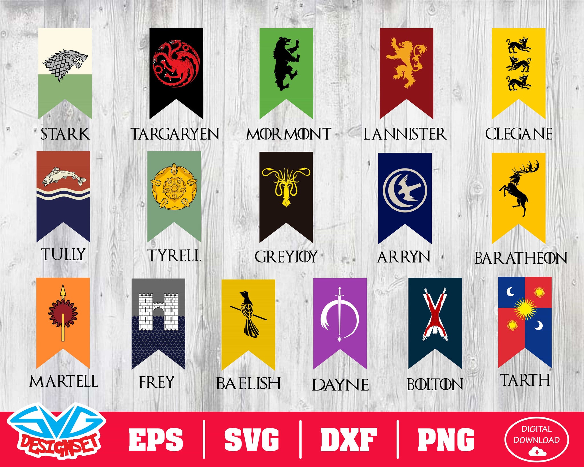 Game of Thrones Svg, Dxf, Eps, Png, Clipart, Silhouette and Cutfiles #4 - SVGDesignSets