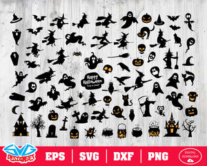 Halloween Svg, Dxf, Eps, Png, Clipart, Silhouette and Cutfiles - SVGDesignSets