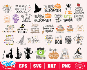 Halloween Bundle Svg, Dxf, Eps, Png, Clipart, Silhouette and Cutfiles #2 - SVGDesignSets