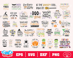 Halloween Bundle Svg, Dxf, Eps, Png, Clipart, Silhouette and Cutfiles #4 - SVGDesignSets