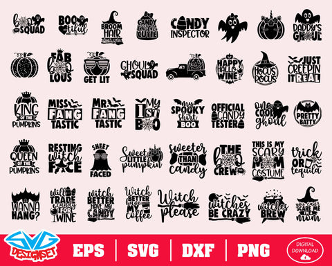 Halloween Bundle Svg, Dxf, Eps, Png, Clipart, Silhouette and Cutfiles #9 - SVGDesignSets