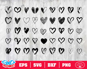 Heart Svg, Dxf, Eps, Png, Clipart, Silhouette and Cutfiles #4 - SVGDesignSets