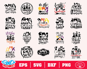 Hocus pocus Svg, Dxf, Eps, Png, Clipart, Silhouette and Cutfiles #2 - SVGDesignSets