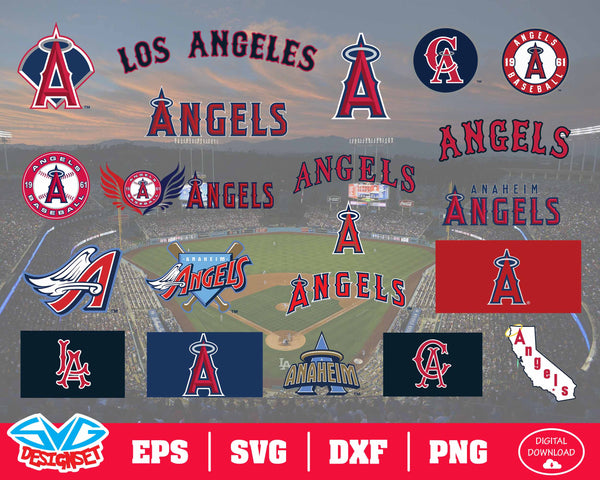 Los Angeles Angels Team Svg, Dxf, Eps, Png, Clipart, Silhouette and Cutfiles - SVGDesignSets