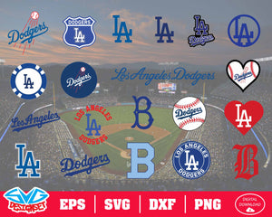 Los Angeles Dodgers Team Svg, Dxf, Eps, Png, Clipart, Silhouette and Cutfiles - SVGDesignSets