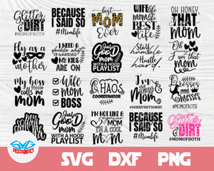 Mother's Day Svg, Dxf, Eps, Png, Clipart, Silhouette and Cutfiles #7 - SVGDesignSets