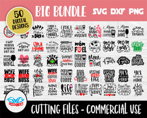 Mother's Day Bundle Svg, Dxf, Eps, Png, Clipart, Silhouette and Cutfiles #2 - SVGDesignSets
