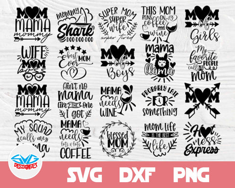 Mother's Day Svg, Dxf, Eps, Png, Clipart, Silhouette and Cutfiles #3 - SVGDesignSets