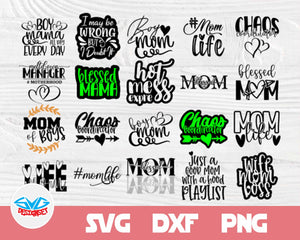 Mother's Day Svg, Dxf, Eps, Png, Clipart, Silhouette and Cutfiles #5 - SVGDesignSets