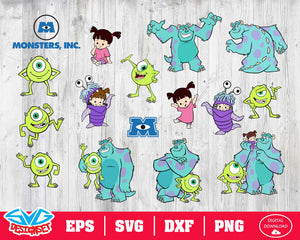 Monsters Inc Svg, Dxf, Eps, Png, Clipart, Silhouette and Cutfiles #1 - SVGDesignSets