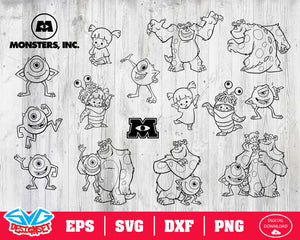 Monsters Inc Svg, Dxf, Eps, Png, Clipart, Silhouette and Cutfiles #2 - SVGDesignSets