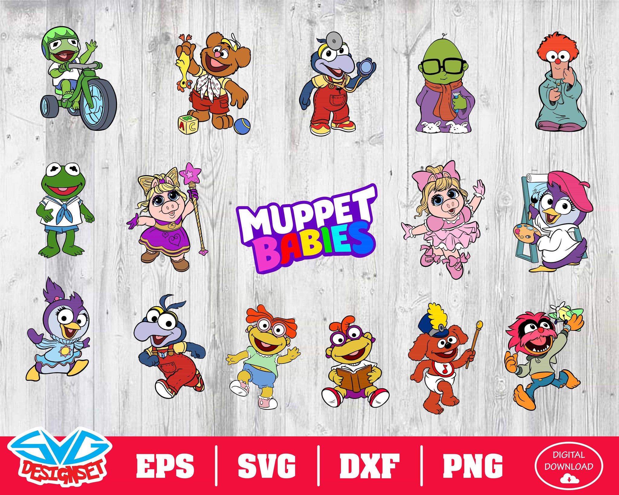 Muppeys babies Svg, Dxf, Eps, Png, Clipart, Silhouette and Cutfiles #2 - SVGDesignSets