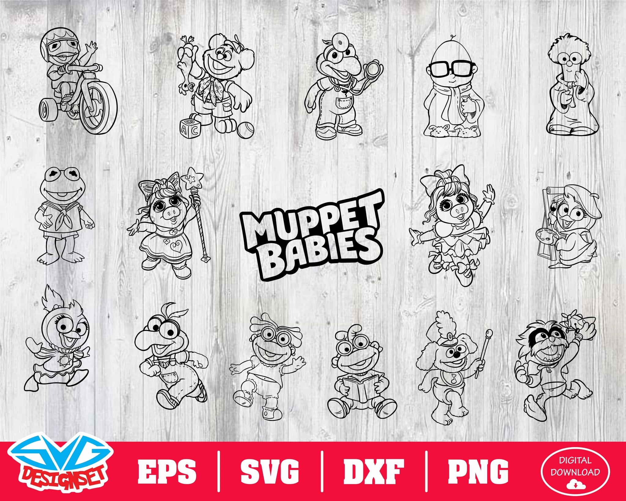 Muppeys babies Svg, Dxf, Eps, Png, Clipart, Silhouette and Cutfiles #3 - SVGDesignSets