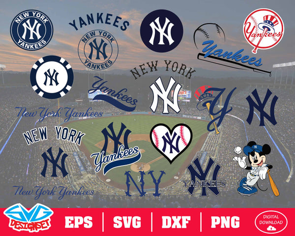 New York Yankees Team Svg, Dxf, Eps, Png, Clipart, Silhouette and Cutfiles - SVGDesignSets