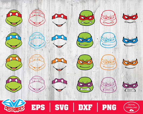 Ninja Turtles Svg, Dxf, Eps, Png, Clipart, Silhouette and Cutfiles - SVGDesignSets