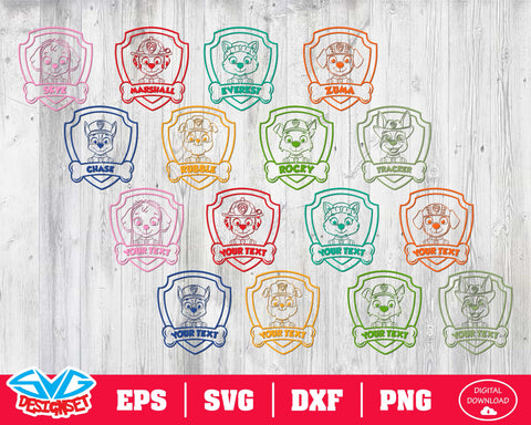 Paw patrol Svg, Dxf, Eps, Png, Clipart, Silhouette and Cutfiles #3 - SVGDesignSets