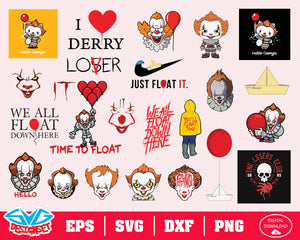 Pennywise Svg, Dxf, Eps, Png, Clipart, Silhouette and Cutfiles #2 - SVGDesignSets