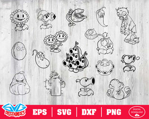 Plants vs Zombies Svg, Dxf, Eps, Png, Clipart, Silhouette and Cutfiles #2 - SVGDesignSets
