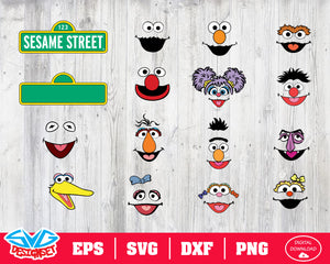Sesame Street Svg, Dxf, Eps, Png, Clipart, Silhouette and Cutfiles #2 - SVGDesignSets