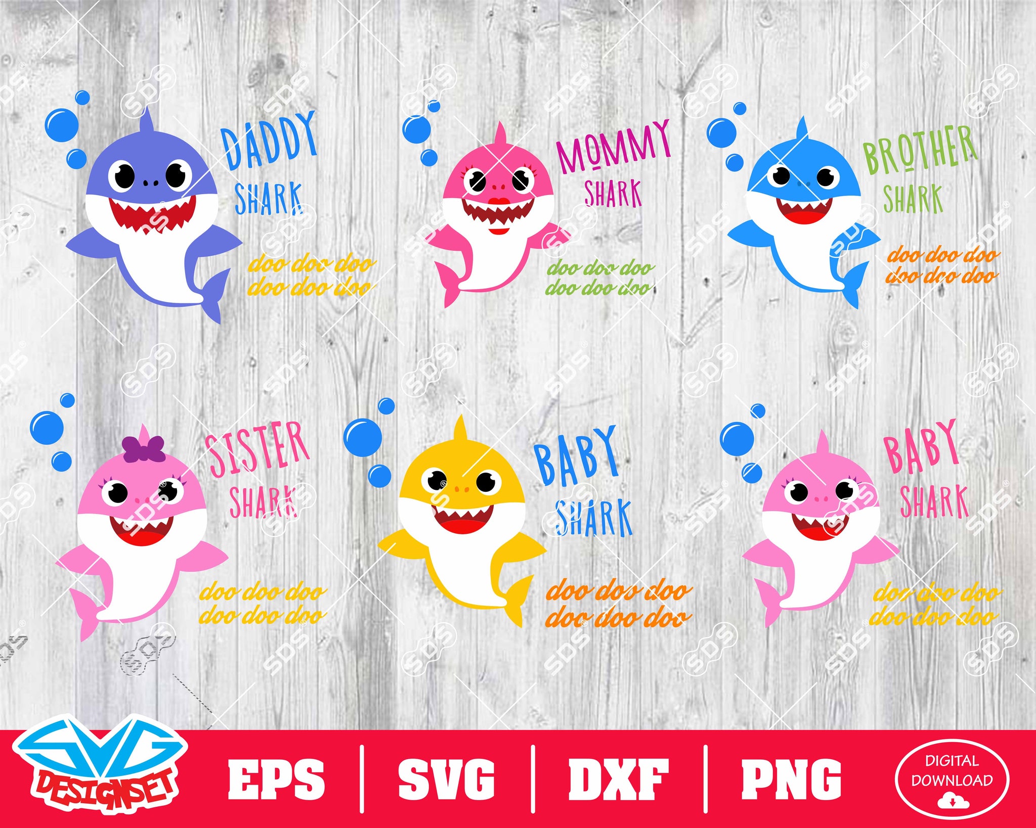 Shark Bundle Svg, Dxf, Eps, Png, Clipart, Silhouette and Cutfiles #3 - SVGDesignSets
