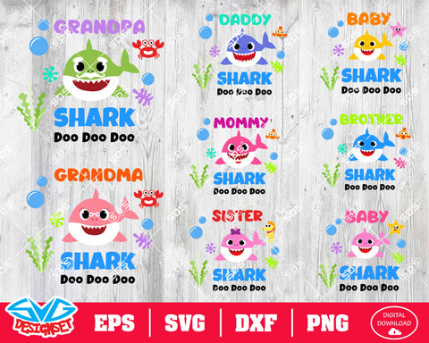 Shark Bundle Svg, Dxf, Eps, Png, Clipart, Silhouette and Cutfiles #4 - SVGDesignSets