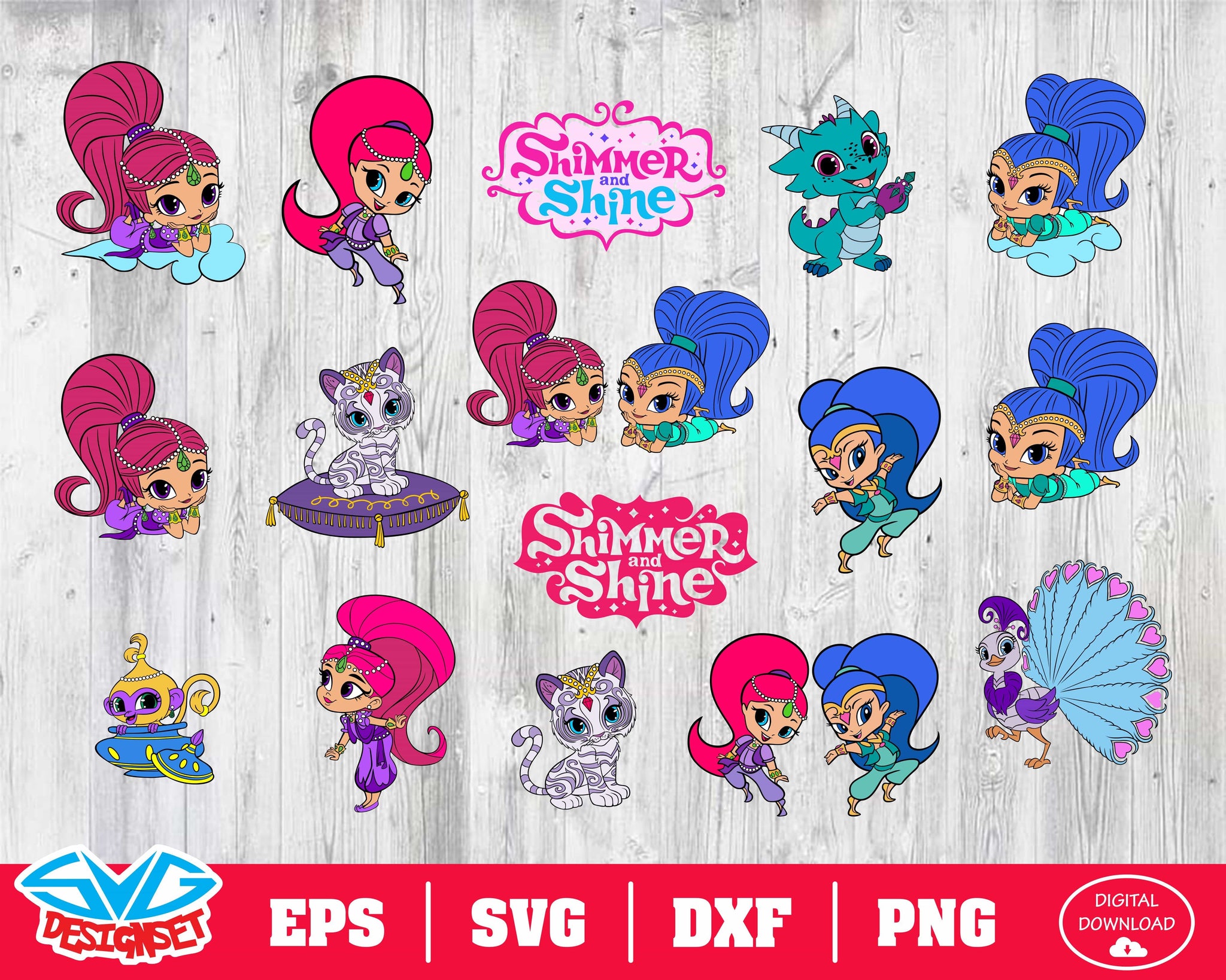 Shimmer And Shine Svg Colored Realistic And Isolated Gemstones