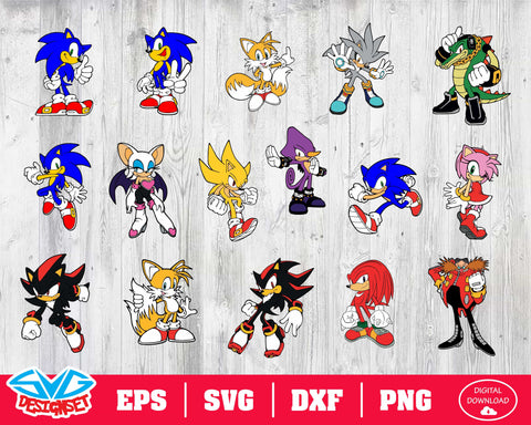 Sonic The Hedgehog Svg, Dxf, Eps, Png, Clipart, Silhouette and Cutfiles #1 - SVGDesignSets