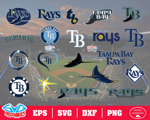 Tampa Bay Rays Team Svg, Dxf, Eps, Png, Clipart, Silhouette and Cutfiles - SVGDesignSets