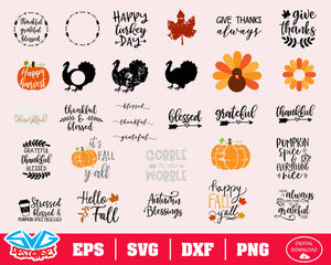 Thanksgiving Svg, Dxf, Eps, Png, Clipart, Silhouette and Cutfiles #7 - SVGDesignSets