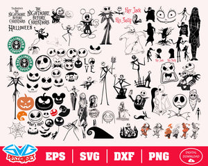 The Nightmare Before Christmas Svg, Dxf, Eps, Png, Clipart, Silhouette and Cutfiles - SVGDesignSets