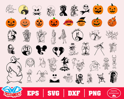 The Nightmare Before Christmas Svg, Dxf, Eps, Png, Clipart, Silhouette and Cutfiles #4 - SVGDesignSets