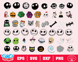 The Nightmare Before Christmas Svg, Dxf, Eps, Png, Clipart, Silhouette and Cutfiles #1 - SVGDesignSets