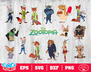 Zootopia Svg, Dxf, Eps, Png, Clipart, Silhouette and Cutfiles #1 - SVGDesignSets
