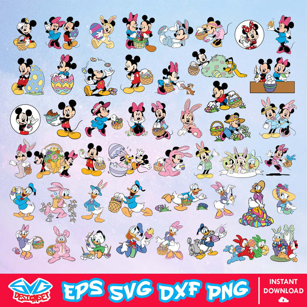 Big Disney Easter Bundle Svg, Dxf, Eps, Png, Clipart, Silhouette and Cut files for Cricut & Silhouette Cameo 1