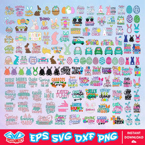 Big Easter Bundle Svg, Dxf, Eps, Png, Clipart, Silhouette, and Cut files for Cricut & Silhouette Cameo #1