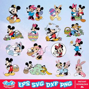 Disney Easter Minnie And Mickey Bundle Svg, Dxf, Eps, Png, Clipart, Silhouette and Cut files for Cricut & Silhouette Cameo #3