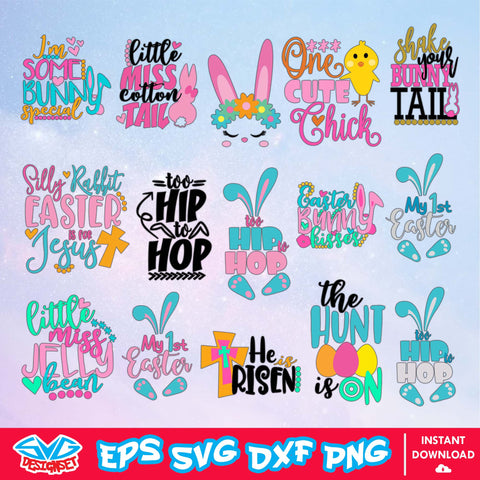 Easter Bundle Svg, Dxf, Eps, Png, Clipart, Silhouette, and Cut files for Cricut & Silhouette Cameo #3